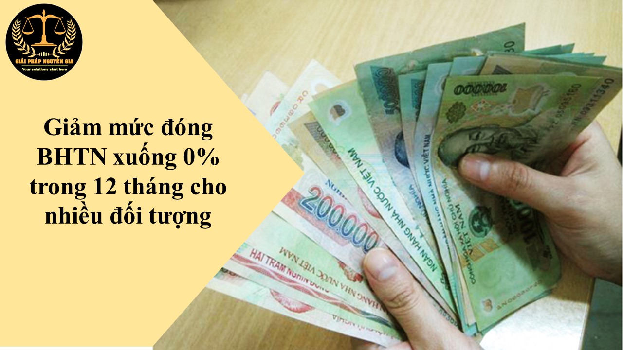 Giảm mức đóng BHTN xuống 0% trong 12 tháng cho nhiều đối tượng